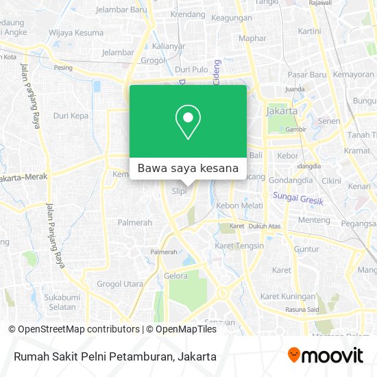 Peta Rumah Sakit Pelni Petamburan