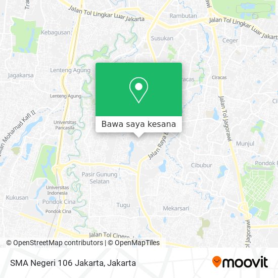 Peta SMA Negeri 106 Jakarta