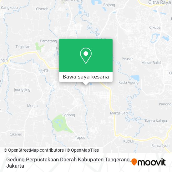 Peta Gedung Perpustakaan Daerah Kabupaten Tangerang