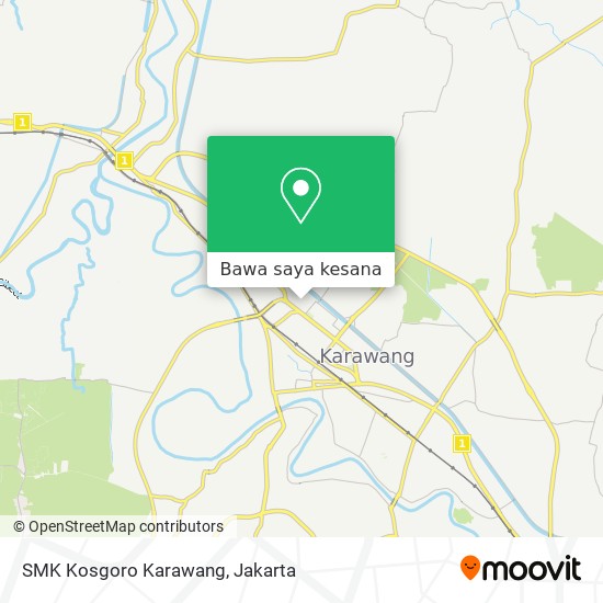 Peta SMK Kosgoro Karawang