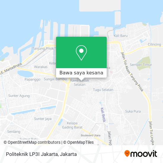 Peta Politeknik LP3I Jakarta