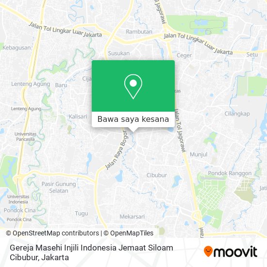 Peta Gereja Masehi Injili Indonesia Jemaat Siloam Cibubur