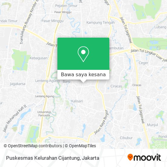 Peta Puskesmas Kelurahan Cijantung