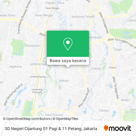 Peta SD Negeri Cijantung 01 Pagi & 11 Petang