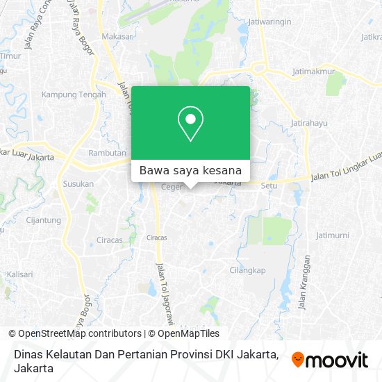 Peta Dinas Kelautan Dan Pertanian Provinsi DKI Jakarta