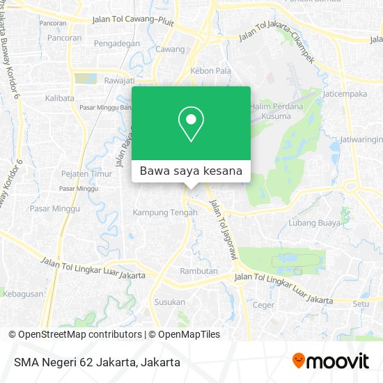 Peta SMA Negeri 62 Jakarta