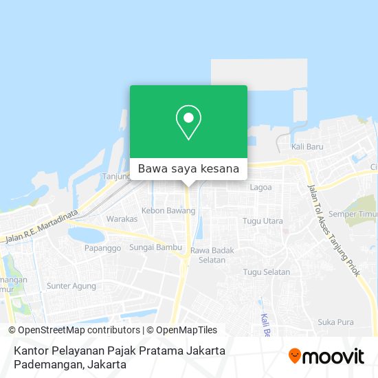 Peta Kantor Pelayanan Pajak Pratama Jakarta Pademangan