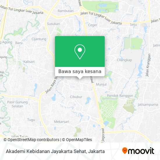 Peta Akademi Kebidanan Jayakarta Sehat