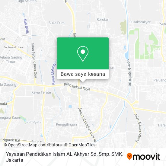 Peta Yayasan Pendidikan Islam AL Akhyar Sd, Smp, SMK