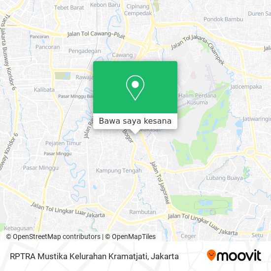Peta RPTRA Mustika Kelurahan Kramatjati