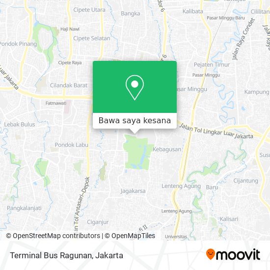 Peta Terminal Bus Ragunan