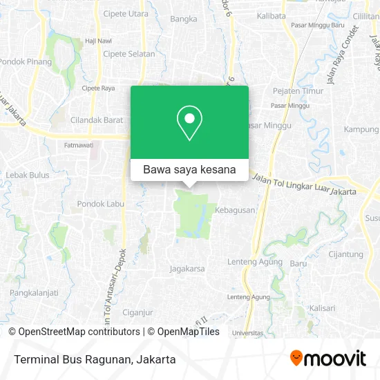 Peta Terminal Bus Ragunan