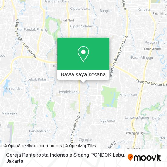 Peta Gereja Pantekosta Indonesia Sidang PONDOK Labu