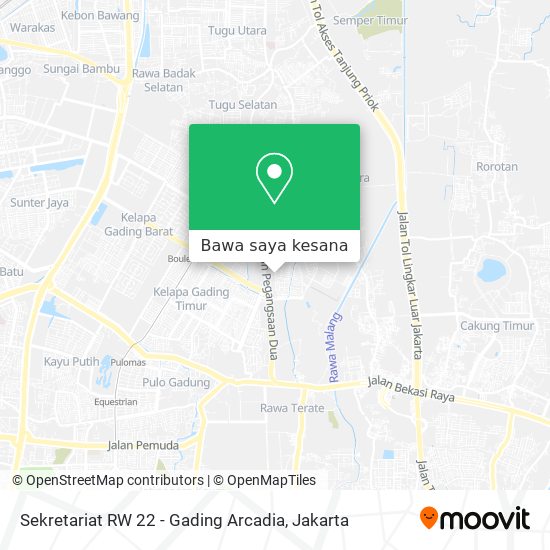Peta Sekretariat RW 22 - Gading Arcadia