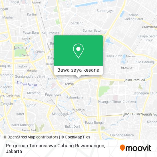 Peta Perguruan Tamansiswa Cabang Rawamangun