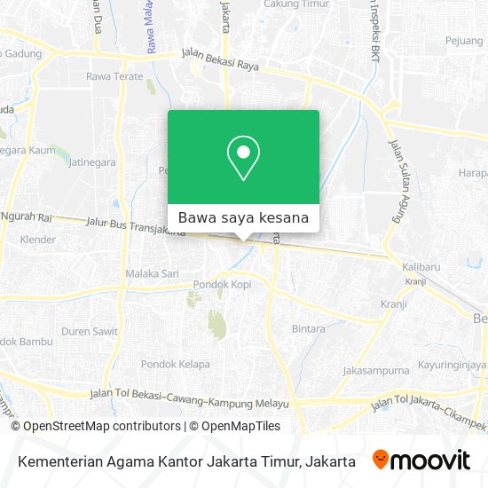 Peta Kementerian Agama Kantor Jakarta Timur