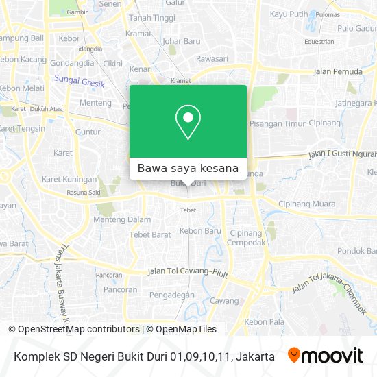 Peta Komplek SD Negeri Bukit Duri 01,09,10,11