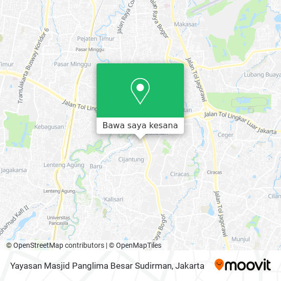 Peta Yayasan Masjid Panglima Besar Sudirman