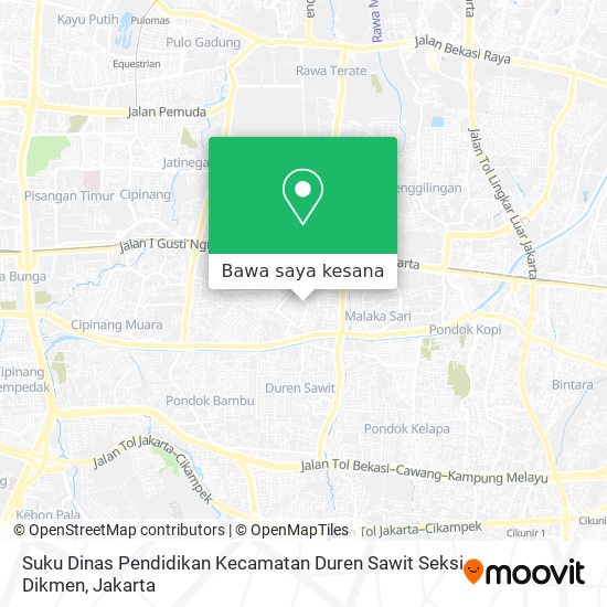 Peta Suku Dinas Pendidikan Kecamatan Duren Sawit Seksi Dikmen