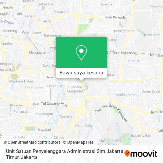 Peta Unit Satuan Penyelenggara Administrasi Sim Jakarta Timur