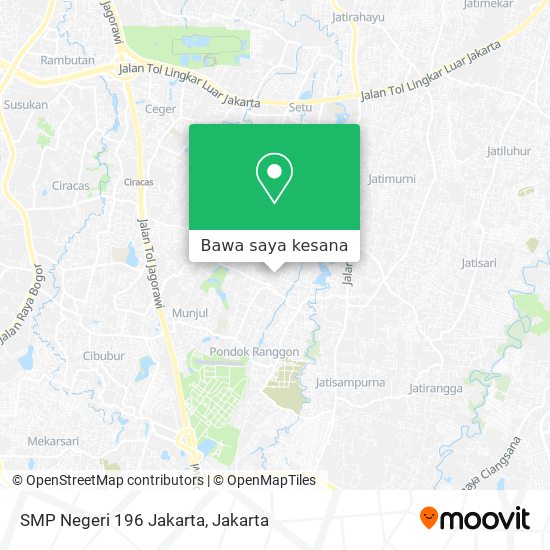 Peta SMP Negeri 196 Jakarta