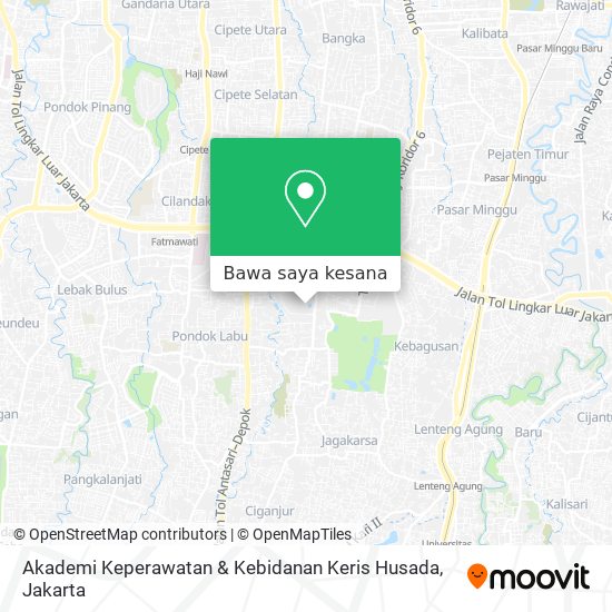 Peta Akademi Keperawatan & Kebidanan Keris Husada