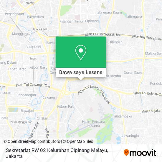 Peta Sekretariat RW 02 Kelurahan Cipinang Melayu