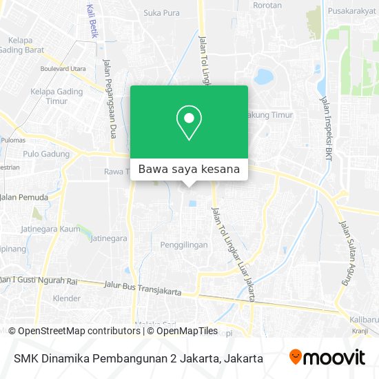 Peta SMK Dinamika Pembangunan 2 Jakarta