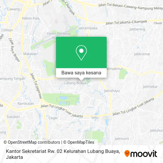 Peta Kantor Sekretariat Rw. 02 Kelurahan Lubang Buaya