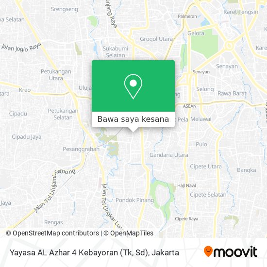 Peta Yayasa AL Azhar 4 Kebayoran (Tk, Sd)