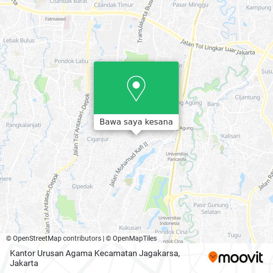 Peta Kantor Urusan Agama Kecamatan Jagakarsa
