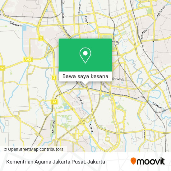 Peta Kementrian Agama Jakarta Pusat