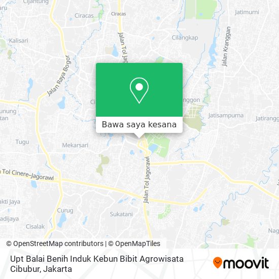 Peta Upt Balai Benih Induk Kebun Bibit Agrowisata Cibubur