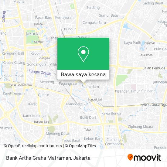 Peta Bank Artha Graha Matraman