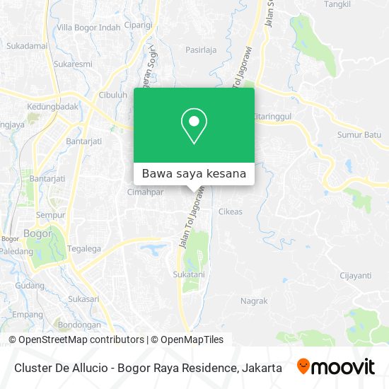 Peta Cluster De Allucio - Bogor Raya Residence