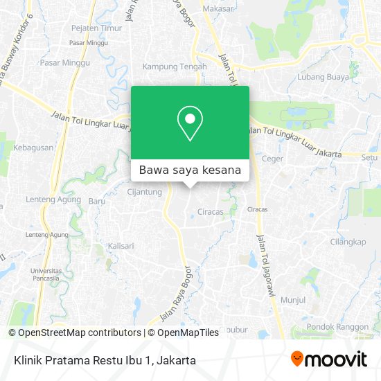 Peta Klinik Pratama Restu Ibu 1