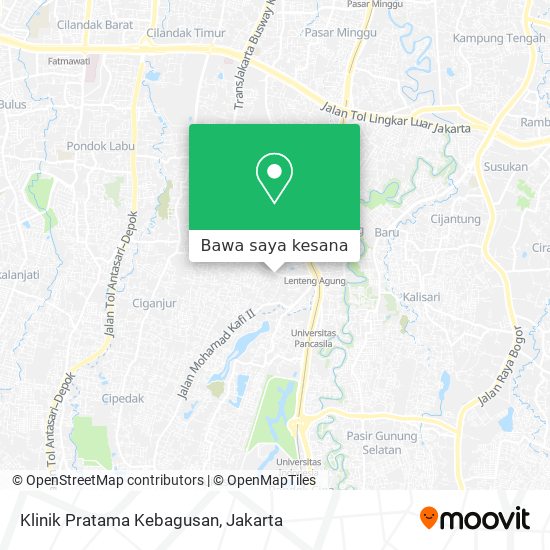 Peta Klinik Pratama Kebagusan