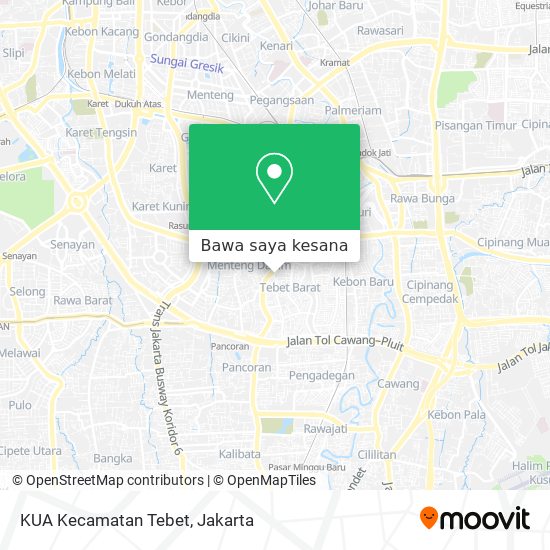 Peta KUA Kecamatan Tebet