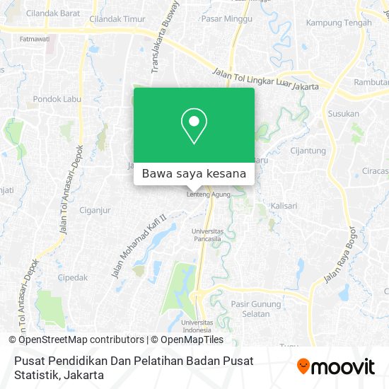 Peta Pusat Pendidikan Dan Pelatihan Badan Pusat Statistik