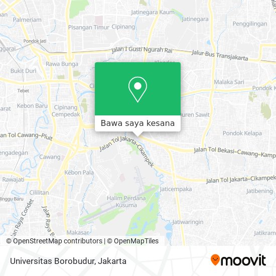 Peta Universitas Borobudur