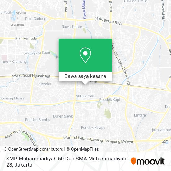 Peta SMP Muhammadiyah 50 Dan SMA Muhammadiyah 23