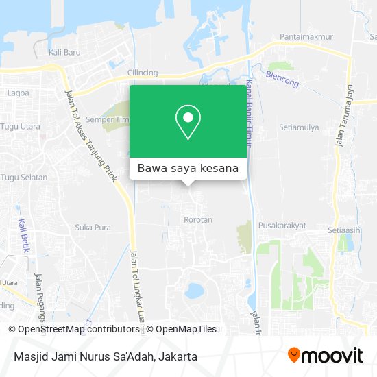 Peta Masjid Jami Nurus Sa'Adah