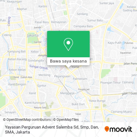Peta Yayasan Perguruan Advent Salemba Sd, Smp, Dan, SMA
