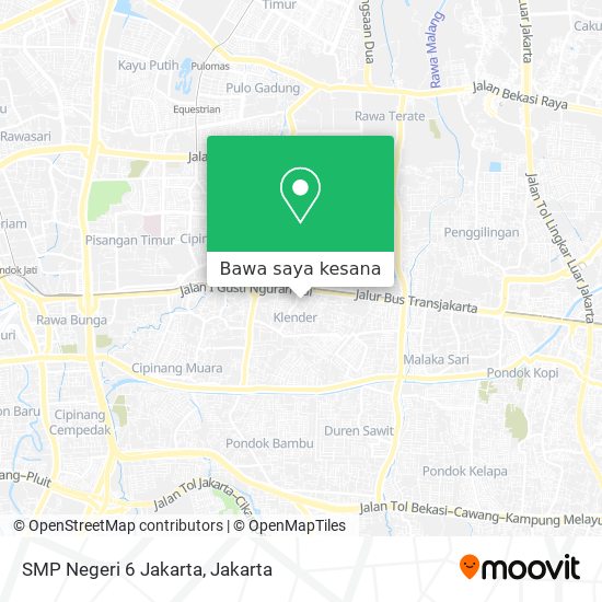 Peta SMP Negeri 6 Jakarta