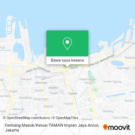 Peta Gerbang Masuk / Keluar TAMAN Impian Jaya Ancol