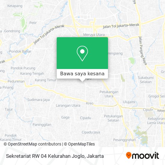 Peta Sekretariat RW 04 Kelurahan Joglo