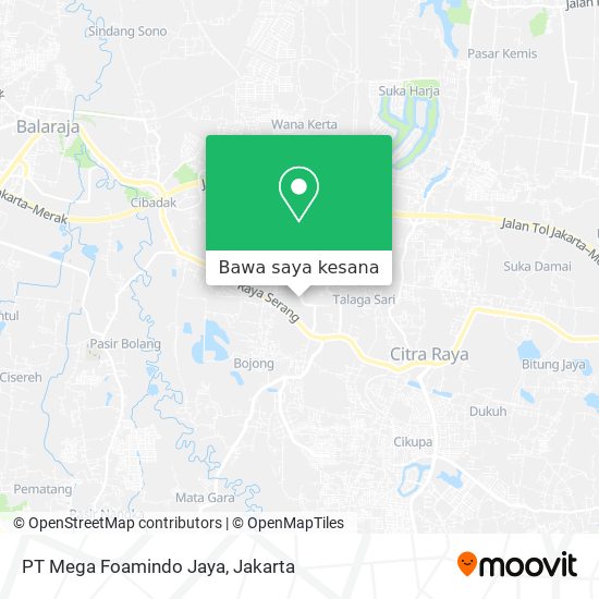 Peta PT Mega Foamindo Jaya