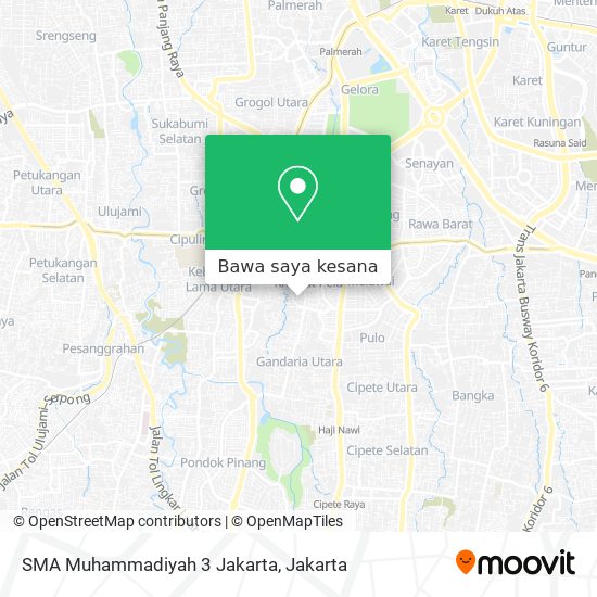 Peta SMA Muhammadiyah 3 Jakarta