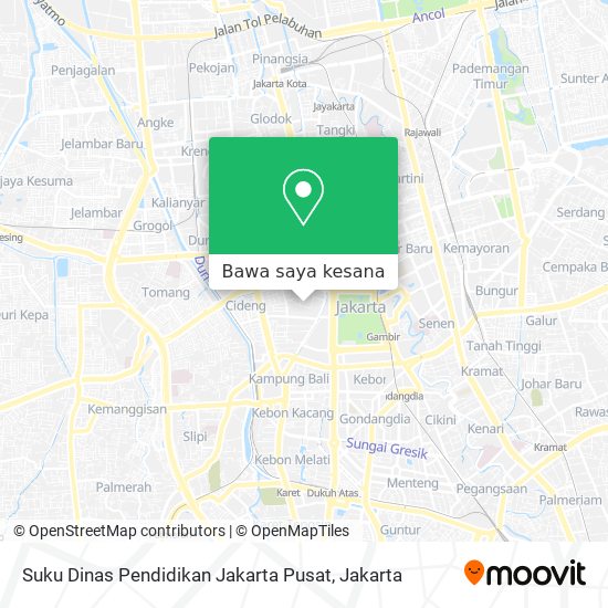 Peta Suku Dinas Pendidikan Jakarta Pusat
