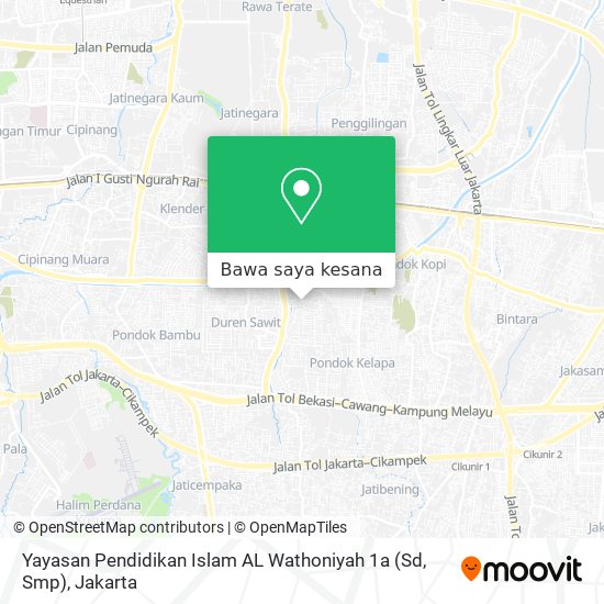 Peta Yayasan Pendidikan Islam AL Wathoniyah 1a (Sd, Smp)